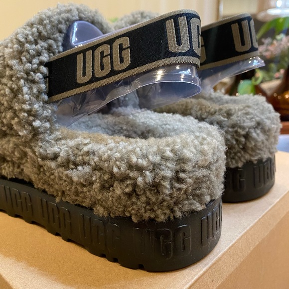 UGG oh Fluffita sandals shoes fluffy sterling slingback burnt olive - Picture 15 of 15